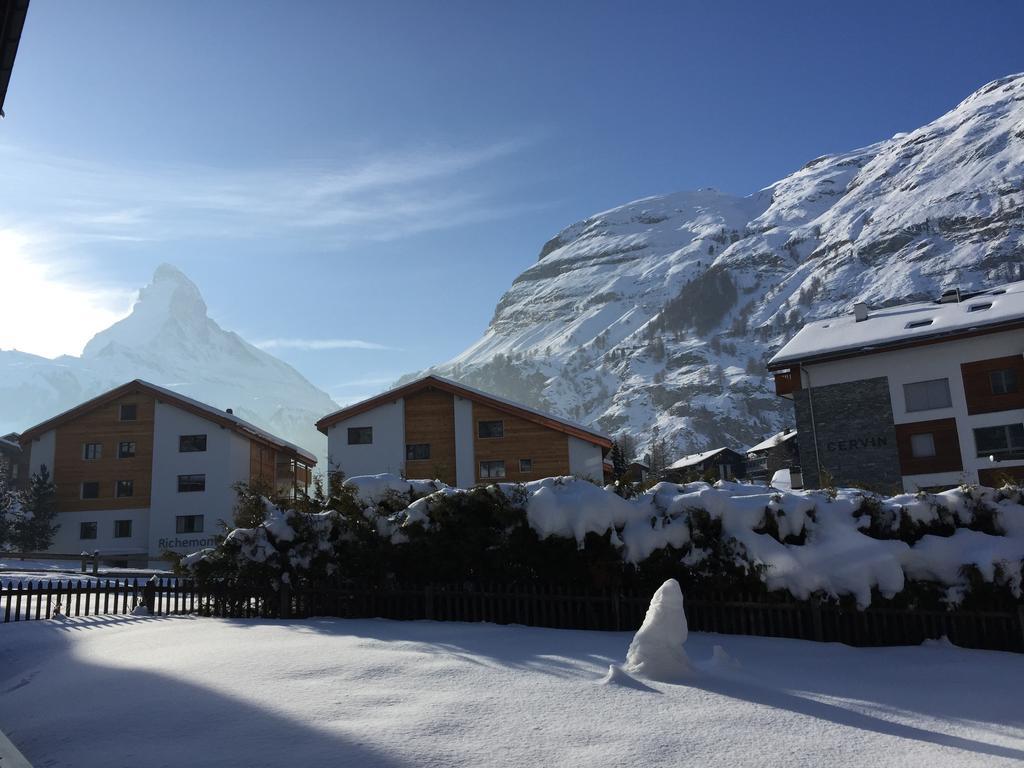 Haus Fleckstein Zermatt Wohnung Karibu Exterior foto