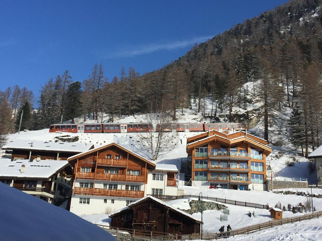 Haus Fleckstein Zermatt Wohnung Karibu Exterior foto