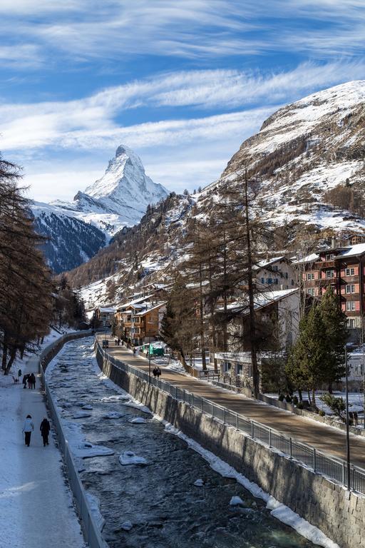 Haus Fleckstein Zermatt Wohnung Karibu Exterior foto