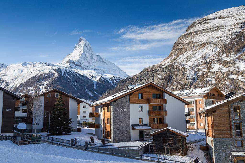 Haus Fleckstein Zermatt Wohnung Karibu Exterior foto