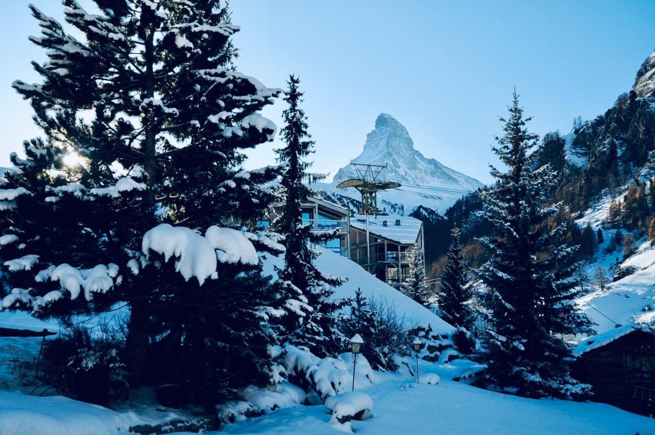 Haus Fleckstein Zermatt Wohnung Karibu Exterior foto